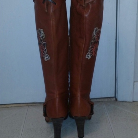 Gorgeous isabella fiore skull leather knee high boots - Picture 6 of 8